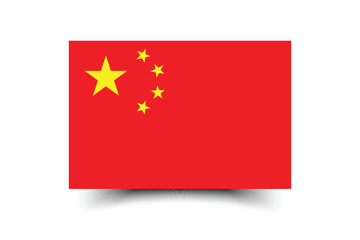 China flag official colors and proportion digital vector illustration