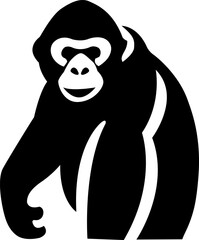 Orangutan Silhouette Vector Illustration