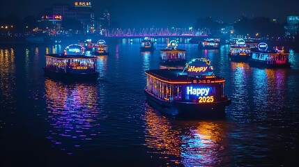Fototapeta premium Happy New Year 2025