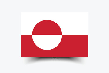 Greenland flag official colors and proportion digital vector illustration © Flag