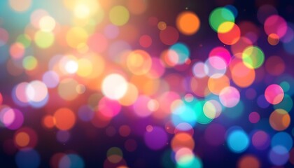 Fototapeta premium A vibrant abstract background featuring colorful bokeh lights and a soft glowing effect, perfect for creative projects. A beautiful abstract background featuring shimmering golden and red bokeh lights