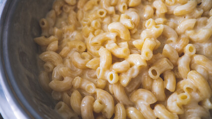 Mac n cheese macaroni recipe close up tasty delicious comfort food cooked