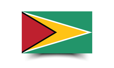 Guyana flag official colors and proportion digital vector illustration