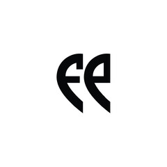 Obraz premium FP monogram logo design letter text name symbol monochrome logotype alphabet character simple logo