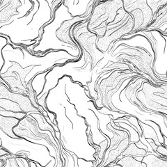 Obraz premium seamless abstract pattern digital illustration wrapping paper with graphic chaotic oriental hand drown colorful elements watercolor paint snowflakes fabric design print winter style