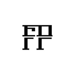 FP monogram logo design letter text name symbol monochrome logotype alphabet character simple logo