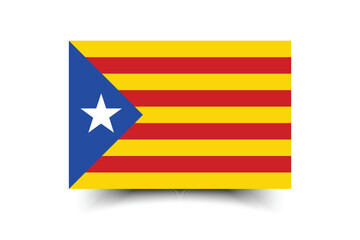 Catalonia flag official colors and proportion digital vector illustration