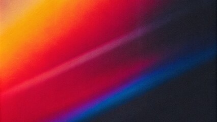Abstract color gradient grainy background, black red orange pink yellow violet blue noise textured grain gradient backdrop header. Mix silk satin bright Rough blur grungy for banner cover design
