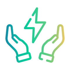 energy control Line Gradient Icon