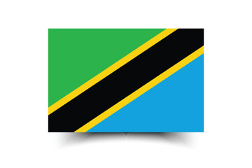 Tanzania flag official colors and proportion digital vector illustration