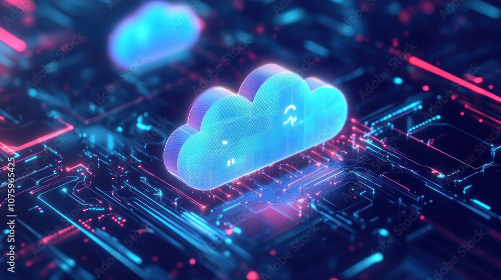 Poster cloud computing on circuit board