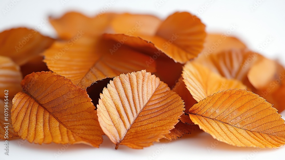 Poster close-up of autumn leaves, showing intricate details. this image is perfect for adding a touch of fa