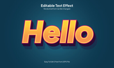 Obraz premium hello text effect