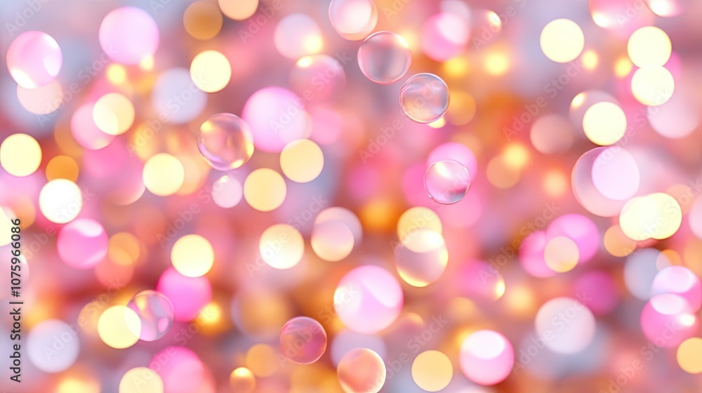 Poster soft and dreamy bokeh background with colorful lights and gentle glows for artistic and creative pro