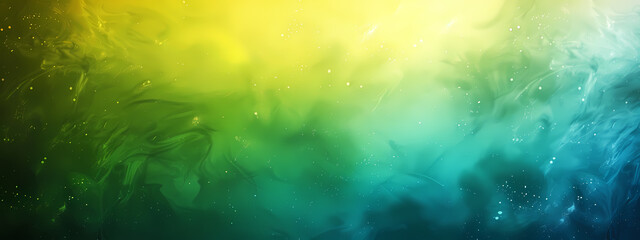 Fototapeta premium A vibrant gradient of yellow and turquoise hues blends seamlessly, creating an ethereal and soothing abstract background.