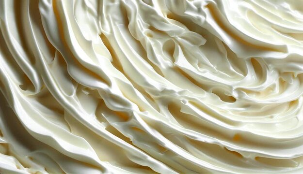 A white frosting with a swirl pattern