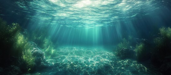 Sunlight Beams Through the Ocean Depths