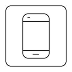 Mobile Line Icon. Contact Icon Editable Stroke Vector Illustration
