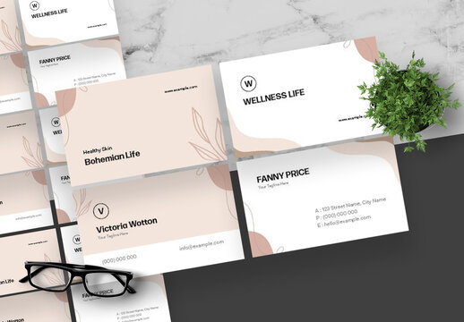 Beige And Brown Business Card