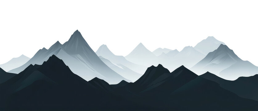 Illustration of a mountains isolated on transparent background