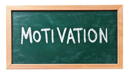 Fototapeta premium Blackboard with word Motivation isolated on transparent background
