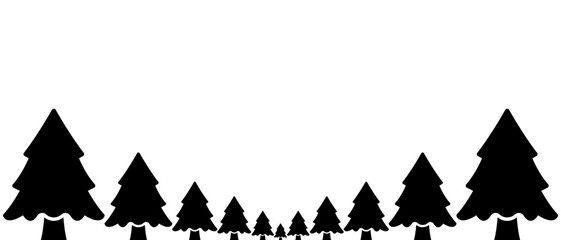 Fototapeta premium forest conifers cedar pine tree silhouette design vector