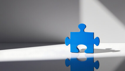 3d render of a puzzle piece with background