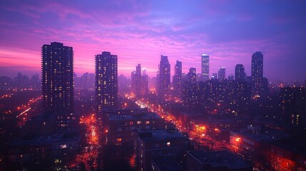 Obraz premium City Skyline at Dusk