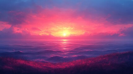 Obraz premium Stunning Sunset over the Ocean