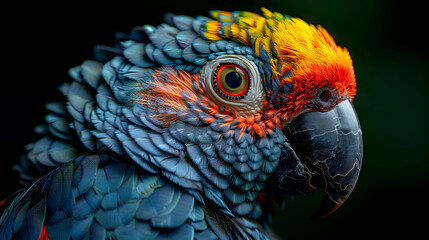 Obraz premium Colorful Portrait of a Stunning Parrot