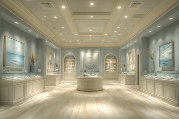 Fototapeta premium Luxury Jewelry Store Interior