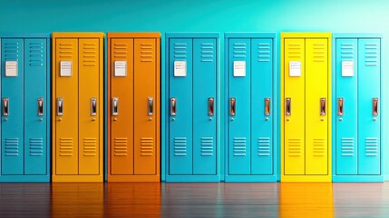 Vintage Style School Lockers in Bright Colors