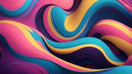 Abstract Curvy Liquid Poster Design Template. high quality, high details
