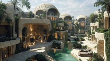 Obraz premium Futuristic Dome Resort