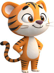 Charming tiger clipart perfect for kids' projects and fun creative designs. 