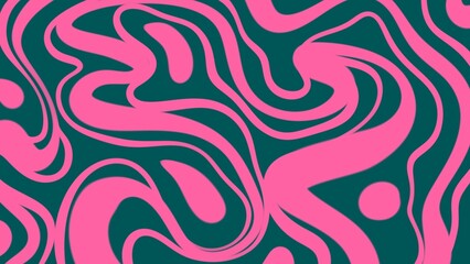 Abstract background with pink and teal wavy lines. 
