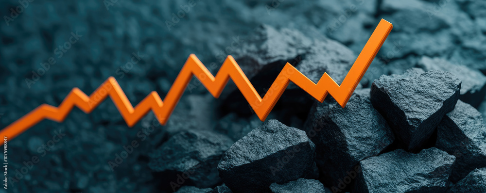 Poster dramatic decline in stock values, a line graph depicting a steep drop in market performance represen