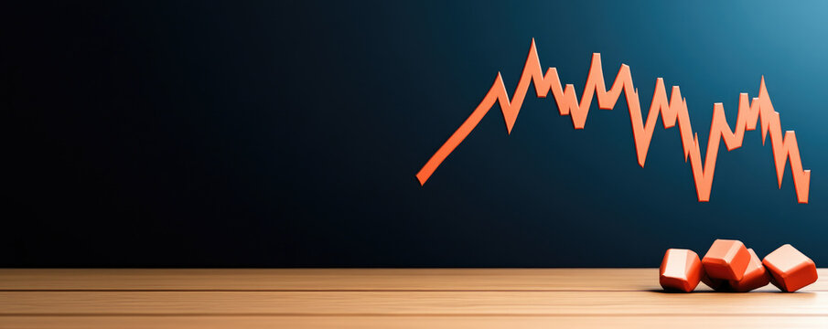 Stock Value Decline, a dramatic line graph illustrating a steep decrease in market prices over time, highlighting economic trends and investor concerns