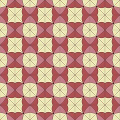 Hexagonal Flower Pattern Wallpaper with Triangular Petals and Circular Centers