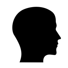 silhouette of a head of a man