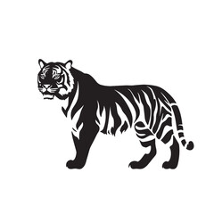 Fototapeta premium illustration of a black tiger
