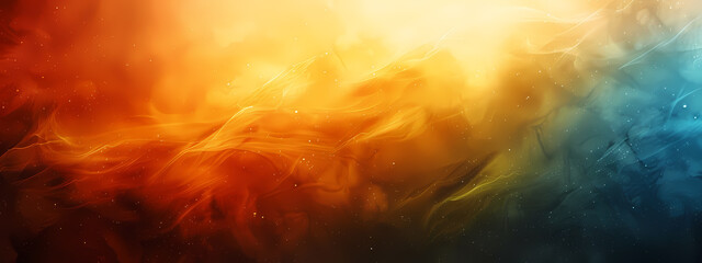A vibrant blend of warm orange and cool blue hues creates a mesmerizing abstract background, evoking a sense of motion and energy.