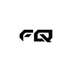 FQ monogram logo design letter text name symbol monochrome logotype alphabet character simple logo