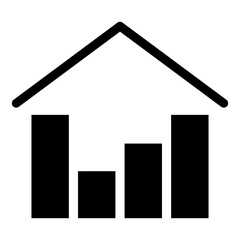 Real Estate. Real Estate Statistics vector icon illustration
