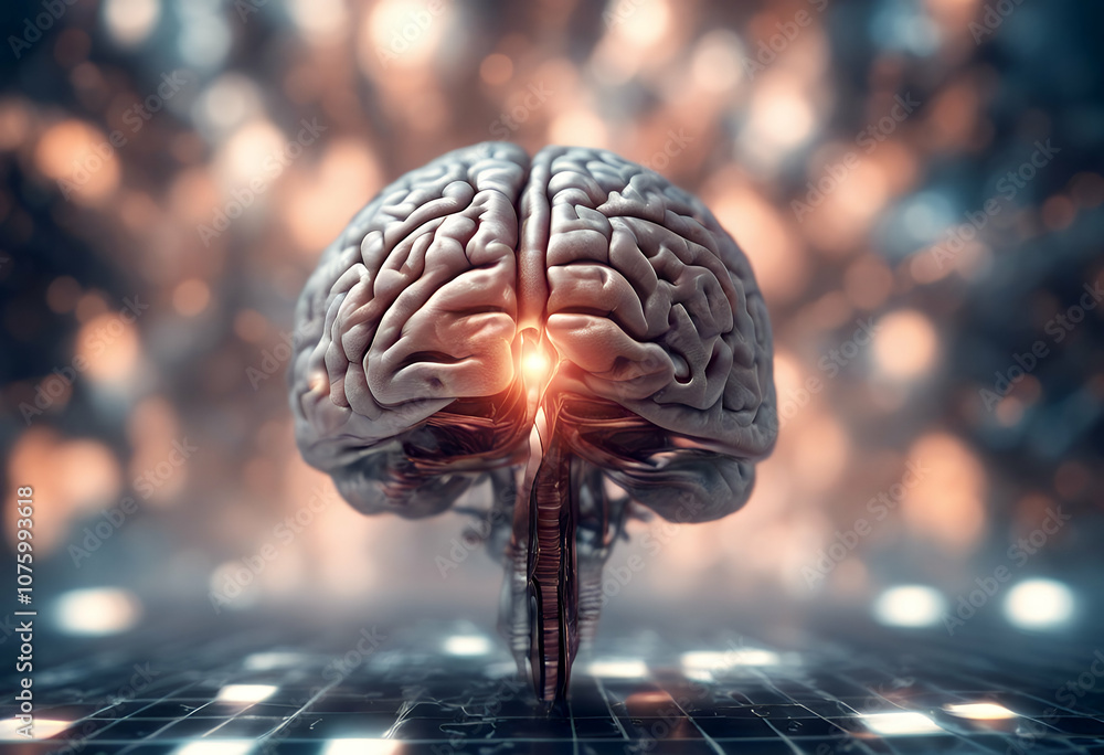 Poster cognition chips concept science cyberspace electronic system artificial communication design cyborg 