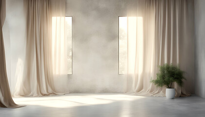 simple beige ideas beautiful furniture city studio make form decoration contemporary clean sunlight concrete mock comfortable room template window indoor empty concept texture home shade loft creative