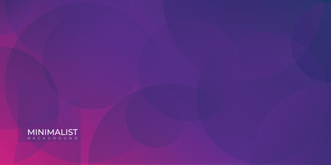 Minimalist banner background, Blue colorful, Blue and purple gradations. Circle effect style geometric, abstract background