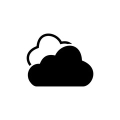Cloud weather icon signage logo template design trendy.