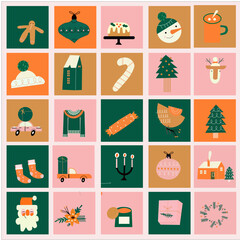 christmas icons set