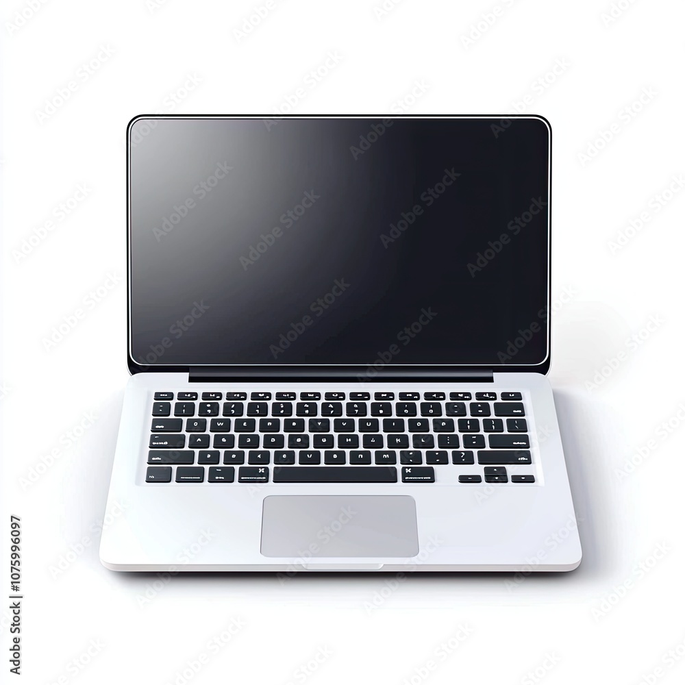 Poster stylish and sleek laptop computer on a white background ideal for technology and business concepts i